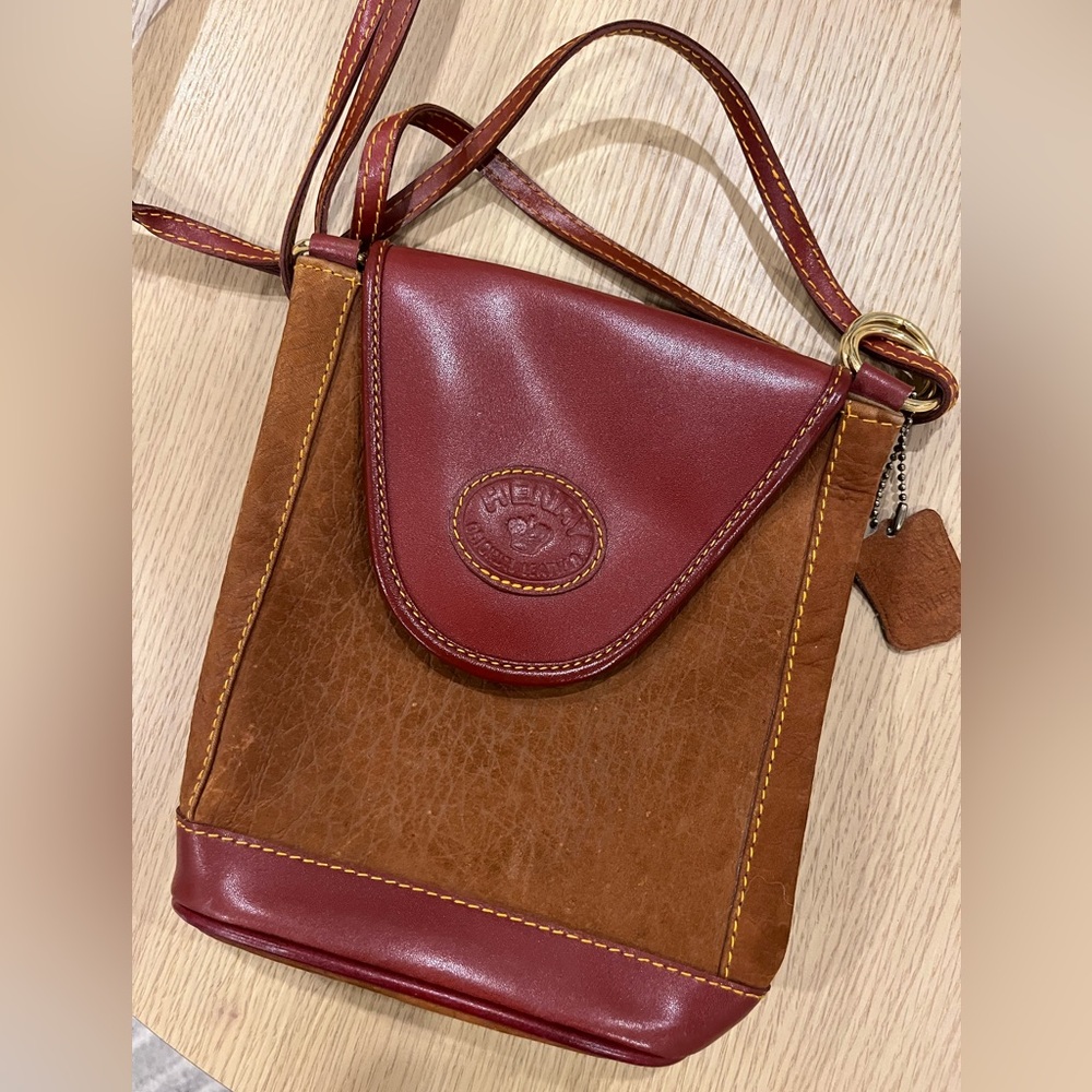 Vintage Red Leather Crossbody Purse